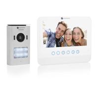 Smartwares DIC-22212 videodeurintercom (voor 1 deelnemer met opnamefunctie, 720p HD, 17,8 cm), LCD-monitor, pan/tilt-camera, nachtzichtfunctie)
