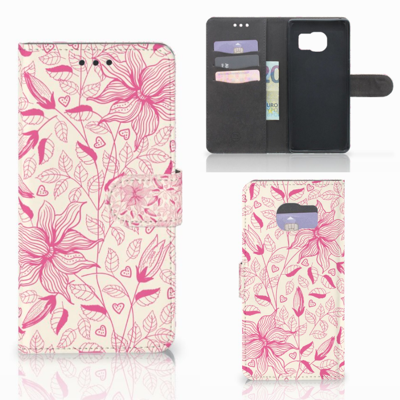 Samsung Galaxy S7 Edge Hoesje Pink Flowers