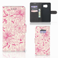 Samsung Galaxy S7 Edge Hoesje Pink Flowers