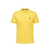 SELECTED HOMME slim fit polo Aro met biologisch katoen geel