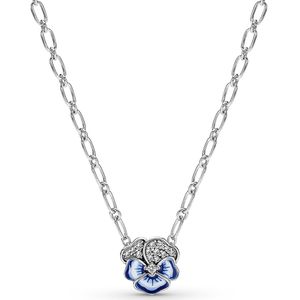 Pandora 390770C01 Ketting Blue Pansy Flower 50 cm