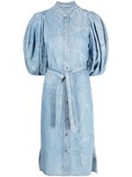 Stella McCartney robe mi-longue à boutonnière - Bleu - thumbnail