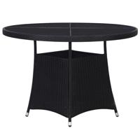 Tuintafel 110x74 cm poly rattan zwart - thumbnail