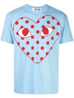 Comme Des Garçons Play t-shirt à logo imprimé - Bleu