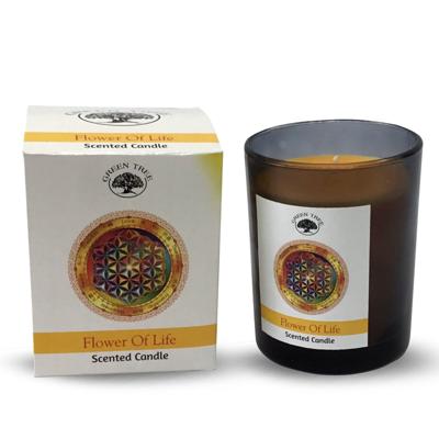 Green Tree Geurkaars Flower Of Life (210 gram) Green Tree Geurkaars Flower Of Life (210 gram)