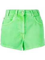 MSGM short en jean à taille haute - Vert - thumbnail