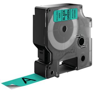 DYMO D1 -Standard Labels - Black on Green - 19mm x 7m