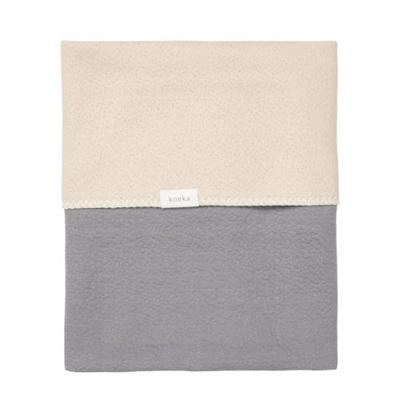 Koeka baby wiegdeken reversible Riga 75x100 cm steel grey Koeka baby wiegdeken reversible Riga 75x100 cm steel grey