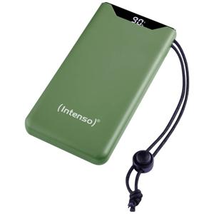 Intenso F10000 Powerbank 10000 mAh Quick Charge, Power Delivery LiPo USB-A, USB-C Groen Statusweergave