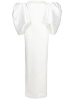 Solace London robe longue Pia à manches bouffantes - Blanc