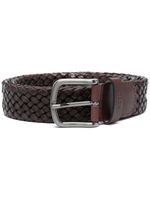 BOSS ceinture en cuir tressé - Marron