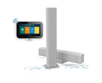 AquaSound N-Joy Music Center met controller en D-Sign soundbar 25w, zwart-wit