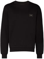 Dolce & Gabbana sweat à plaque logo - Noir - thumbnail