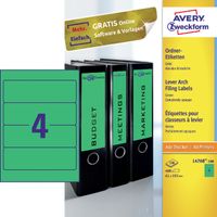 Avery Ordnerrugetiketten, groen, 192,0 x 61,0 mm, permanent klevend - thumbnail