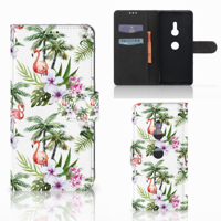 Sony Xperia XZ3 Telefoonhoesje met Pasjes Flamingo Palms