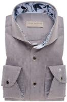 John Miller Heren Overhemd Donkerbruin Cutaway Tailored Fit