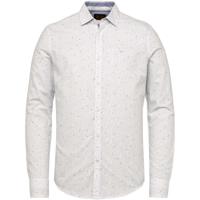 Long sleeve shirt printed cotton/l bright white