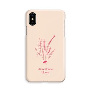 Where flowers bloom: iPhone Xs Volledig Geprint Hoesje