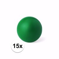 15 groene anti stressballetjes 6 cm