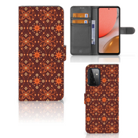 Samsung Galaxy A72 Telefoon Hoesje Batik Brown - thumbnail