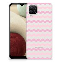 Samsung Galaxy A12 TPU bumper Waves Roze - thumbnail