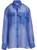 KHAITE chemise The Missa - Bleu - thumbnail