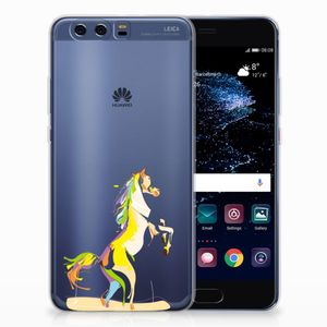 Huawei P10 Plus Telefoonhoesje met Naam Horse Color