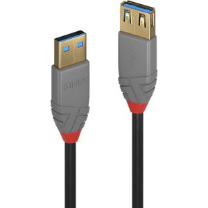 LINDY USB-kabel USB 3.2 Gen1 (USB 3.0 / USB 3.1 Gen1) USB-A stekker, USB-A bus 1.00 m Zwart 36761