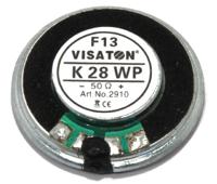 Visaton K 28 WP - 50 Ohm 1.1 inch 2.8 cm Mini-luidspreker 1 W 50 Ω Zwart Kunststof membraan - thumbnail