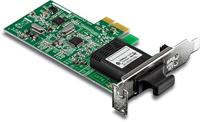 TRENDnet Platte 100Base SC glasvezel PCIe adapter, ondersteunt glasvezelverbindingen tot 2 km (1,2 miles), TE100-ECFXL