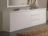 Dressoir REBECCA 3 deuren en 3 lades hoogglans wit