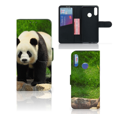 Motorola Moto E6 Plus Telefoonhoesje met Pasjes Panda