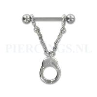 Tepelpiercing hanger handboei - thumbnail