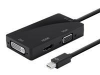 Monoprice 12799 Mini DisplayPort HDMI + DVI + VGA zwart kabel-interface/adapter