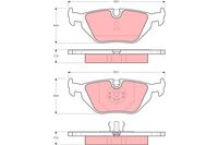 Remblokkenset, schijfrem TRW, u.a. fÃ¼r BMW - thumbnail