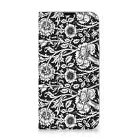 iPhone 13 Smart Cover Black Flowers