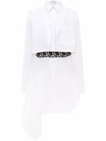 JW Anderson robe-chemise à empiècements en dentelle - Blanc - thumbnail