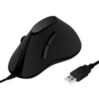 LogiLink ID0158 Ergonomische muis USB Optisch Zwart 5 Toetsen 1000 dpi Ergonomisch - thumbnail