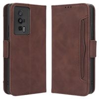 Xiaomi Poco F5 Pro/Redmi K60 Cardholder Series Portemonnee Hoesje - Bruin