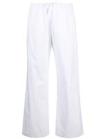 Matteau pantalon droit à lien de resserrage - Blanc