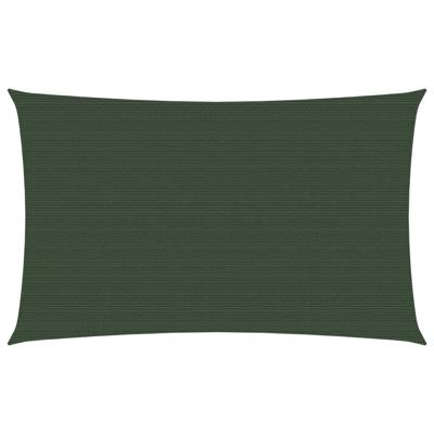 vidaXL Zonnezeil 160 g/m² 4x7 m HDPE donkergroen
