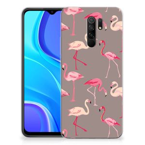 Xiaomi Redmi 9 TPU Hoesje Flamingo