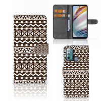 Motorola Moto G60 Telefoon Hoesje Aztec Brown - thumbnail