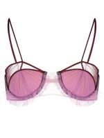 Nensi Dojaka soutien-gorge à effet de transparence - Violet