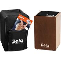 Sela SE 192 FR Primera Brown Bundle Cajon Set + tas, pad, Franstalig boek - thumbnail