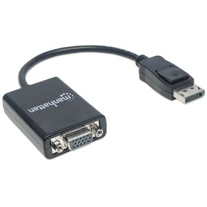 Manhattan 151962 DisplayPort / VGA Adapter [1x DisplayPort stekker - 1x VGA-bus] Zwart UL gecertificeerd 15.00 cm