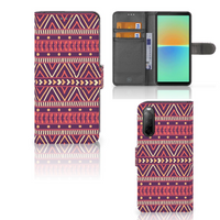 Sony Xperia 10 IV Telefoon Hoesje Aztec Paars