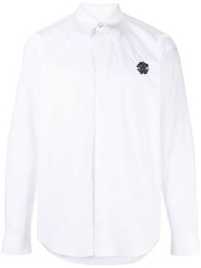 Roberto Cavalli logo-embroidered cotton shirt - Blanc