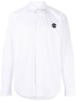 Roberto Cavalli logo-embroidered cotton shirt - Blanc