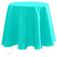 Stof Textiles Tafelkleed rond - D180 cm - turquoise - Eettafel tafellakens - polyester